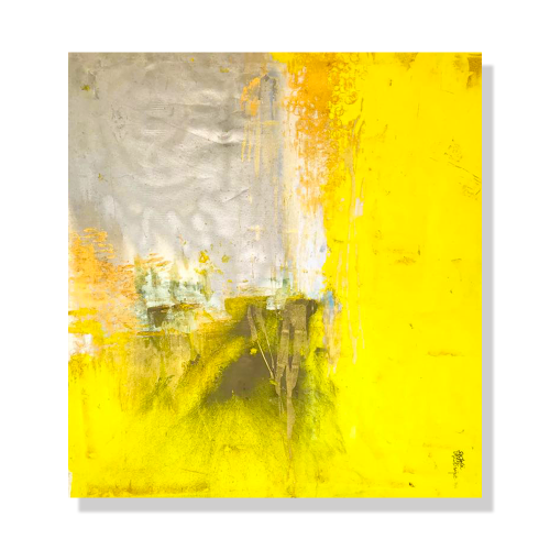 Yellow and Zilver Abstract