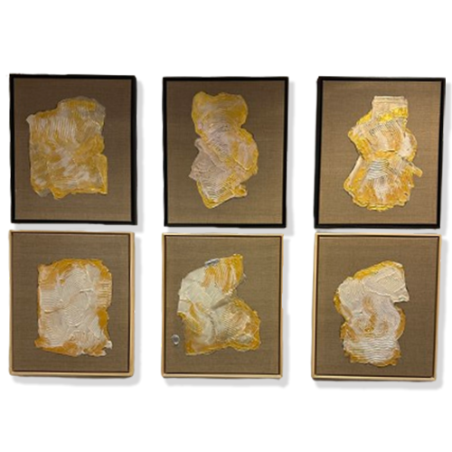 A7 – 6 part Gold Abstract painting