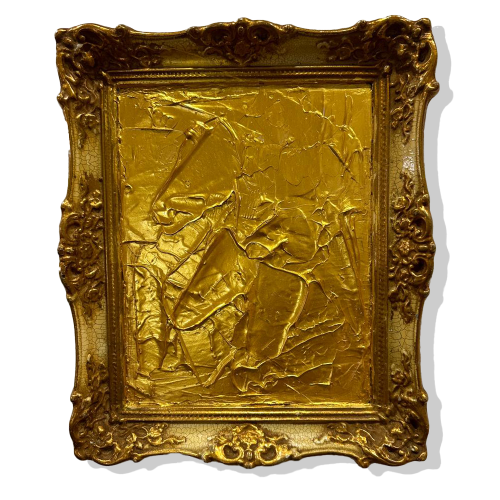 A5 – Structured Gold Painting